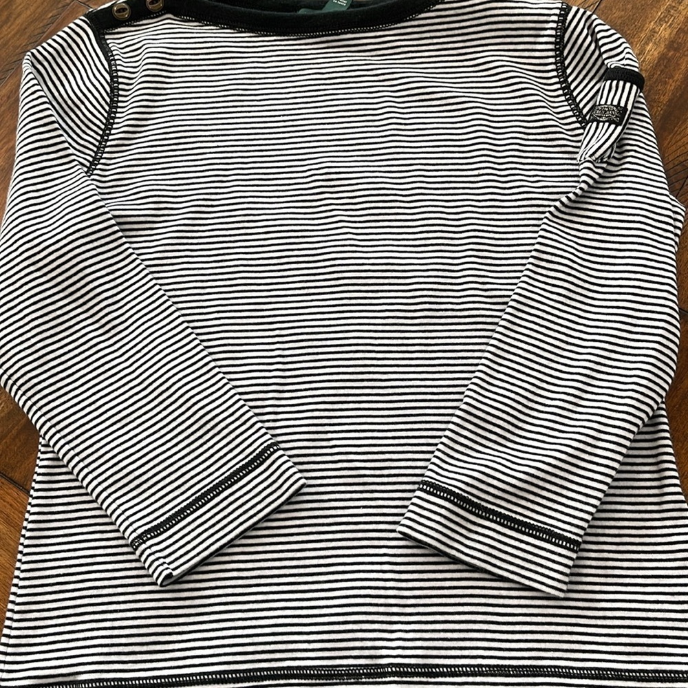 Ralph Lauren Chaps 3 shirt bundle  3/4 sleeve striped black olive blue sz M - Picture 8 of 16